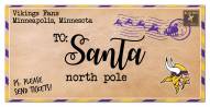 Minnesota Vikings 6" x 12" To Santa Sign
