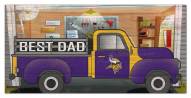 Minnesota Vikings Best Dad Truck 6" x 12" Sign