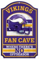 Minnesota Vikings Fan Cave Wood Sign