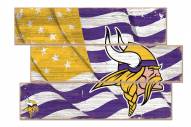 Minnesota Vikings Flag 3 Plank Sign