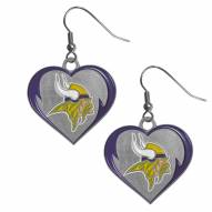 Minnesota Vikings Heart Dangle Earrings