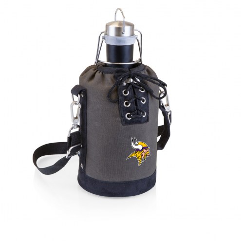 Minnesota Vikings Insulated Growler Tote with 64 oz. Stainless Steel Growler