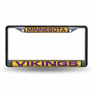 Minnesota Vikings Laser Black License Plate Frame