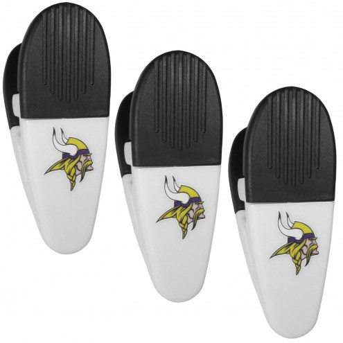 Minnesota Vikings Mini Chip Clip Magnets - 3 Pack
