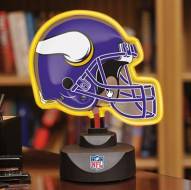 Minnesota Vikings Neon Helmet Desk Lamp