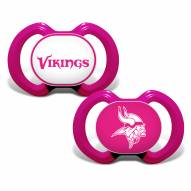 Minnesota Vikings Pink Baby Pacifier 2-Pack