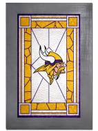 Minnesota Vikings Stained Glass with Frame
