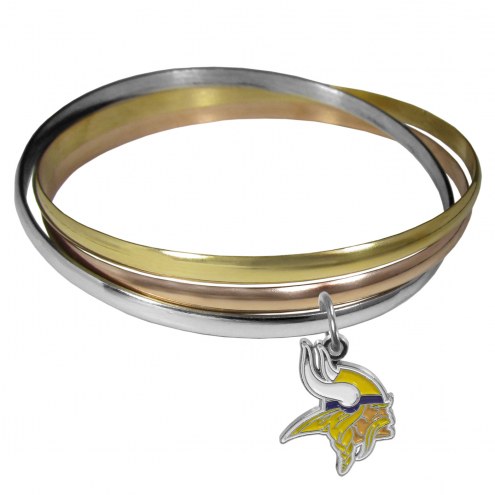 Minnesota Vikings Tri-color Bangle Bracelet
