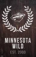 Minnesota Wild 11" x 19" Laurel Wreath Sign
