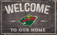 Minnesota Wild 11" x 19" Welcome to Our Home Sign