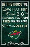 Minnesota Wild 17" x 26" In This House Sign