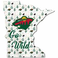 Minnesota Wild 24" Floral State Sign