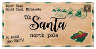 Minnesota Wild 6" x 12" To Santa Sign