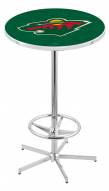 Minnesota Wild Chrome Bar Table with Foot Ring