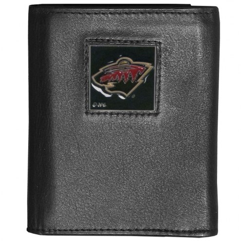 Minnesota Wild Deluxe Leather Tri-fold Wallet