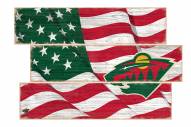 Minnesota Wild Flag 3 Plank Sign