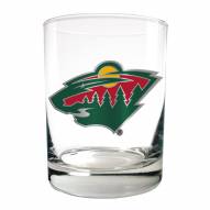 Minnesota Wild NHL Rocks Glass - Set of 2