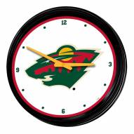 Minnesota Wild Retro Lighted Wall Clock