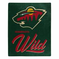 Minnesota Wild Signature Raschel Throw Blanket