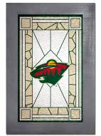 Minnesota Wild Stained Glass with Frame