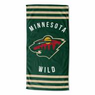 Minnesota Wild Stripes Beach Towel