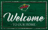 Minnesota Wild Team Color Welcome Sign