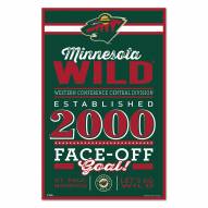 Minnesota Wild Established Wood Sign