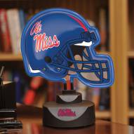 Mississippi Ole Miss Rebels Neon Helmet Desk Lamp