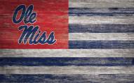Mississippi Rebels 11" x 19" Distressed Flag Sign