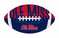 Mississippi Rebels 12" Football Cutout Sign