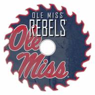 Mississippi Rebels 12" Rustic Circular Saw Sign