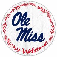 Mississippi Rebels 12" Welcome Circle Sign
