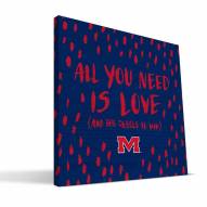 Mississippi Rebels 12" x 12" All You Need Canvas Print