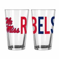 Mississippi Rebels 16 oz. Overtime Pint Glass