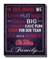 Mississippi Rebels 16" x 20" In This House Canvas Print