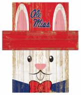 Mississippi Rebels 19" x 16" Easter Bunny Head