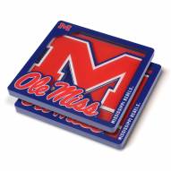 Mississippi Rebels 3D Logo Series Coasters Set