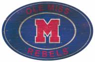 Mississippi Rebels 46" Heritage Logo Oval Sign