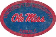 Mississippi Rebels 46" Team Color Oval Sign