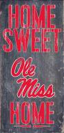 Mississippi Rebels 6" x 12" Home Sweet Home Sign