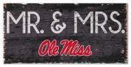 Mississippi Rebels 6" x 12" Mr. & Mrs. Sign