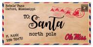 Mississippi Rebels 6" x 12" To Santa Sign