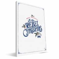 Mississippi Rebels 8" x 12" Merry Little Christmas Canvas Print