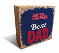 Mississippi Rebels Best Dad 6" x 6" Block