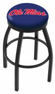 Mississippi Rebels Black Swivel Bar Stool with Accent Ring