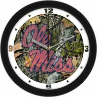 Mississippi Rebels Camo Wall Clock