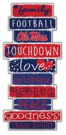 Mississippi Rebels Celebrations Stack Sign