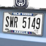 Mississippi Rebels Chrome Metal License Plate Frame