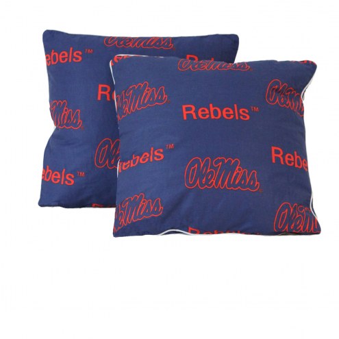 Mississippi Rebels Decorative Pillow Set