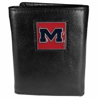 Mississippi Rebels Deluxe Leather Tri-fold Wallet in Gift Box